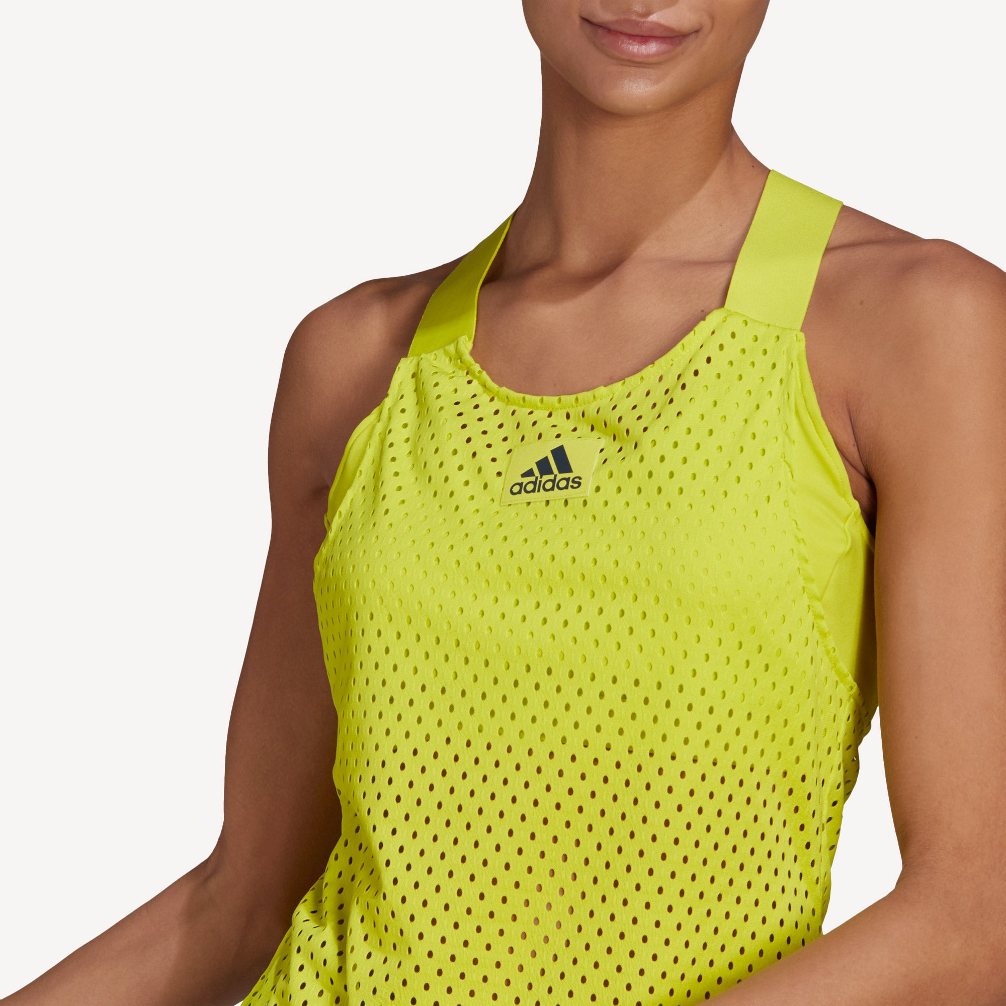 adidas Primeblue Heat Ready Women's Y Tennis Tank Yellow (4)