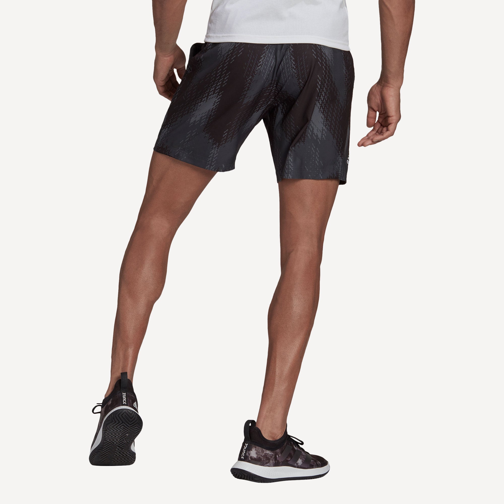 adidas Primeblue Men's Printed 7-Inch Tennis Shorts Grey (2)