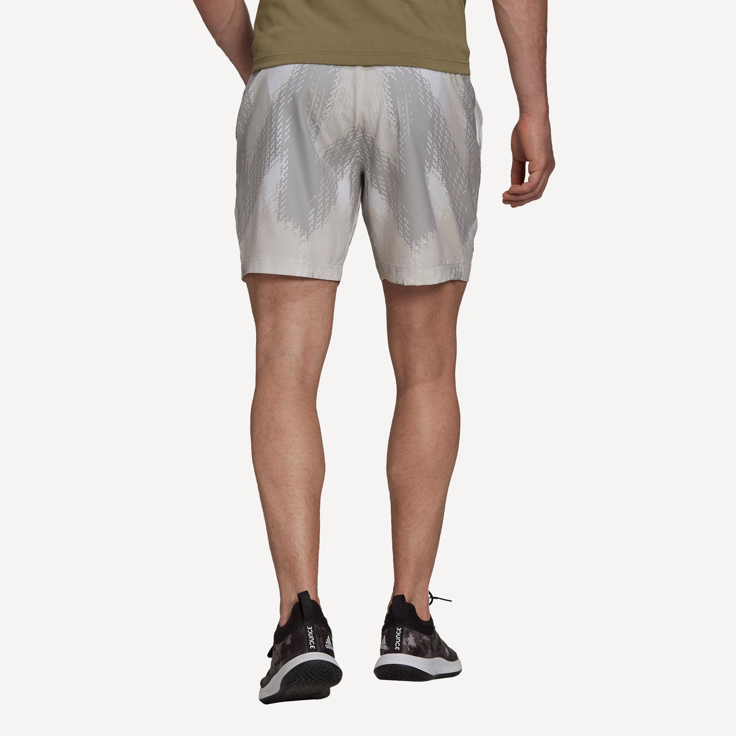adidas Primeblue Men's Printed 7-Inch Tennis Shorts White (2)