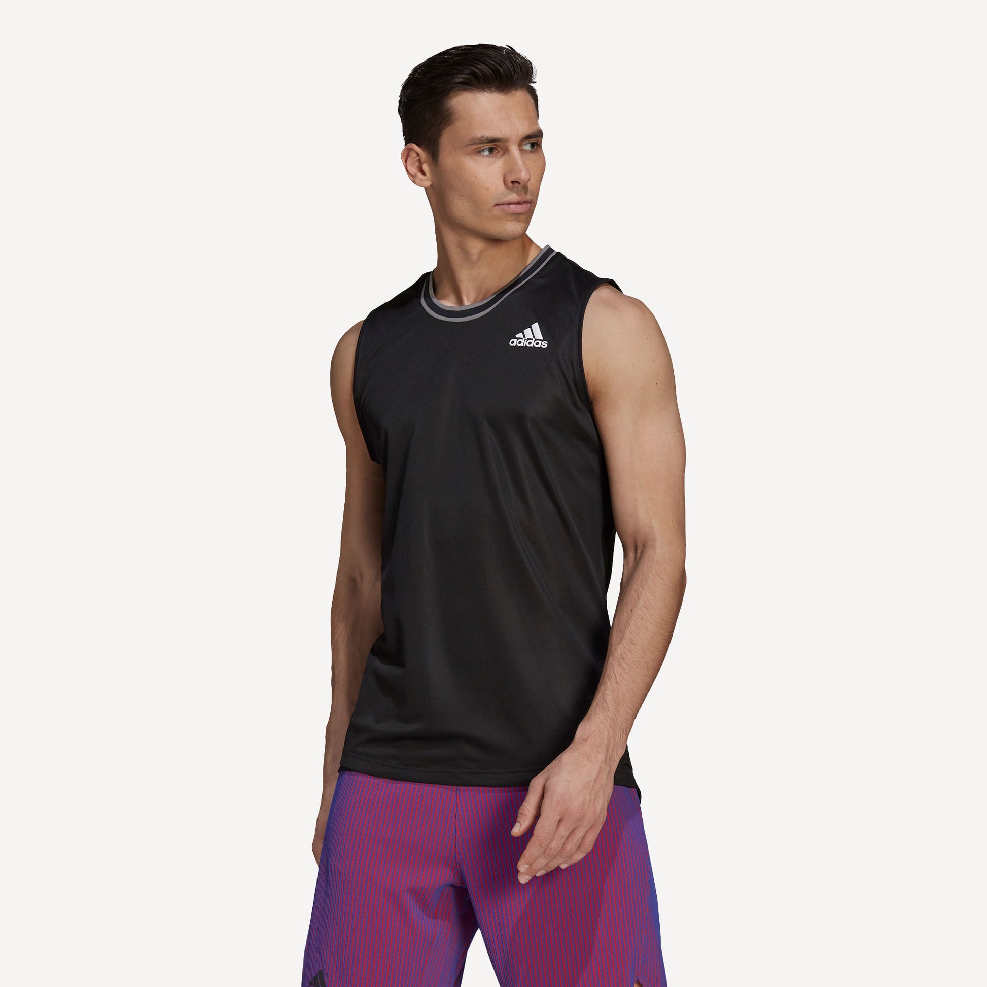 adidas Primeblue Men's Sleeveless Tennis Shirt Black (1)