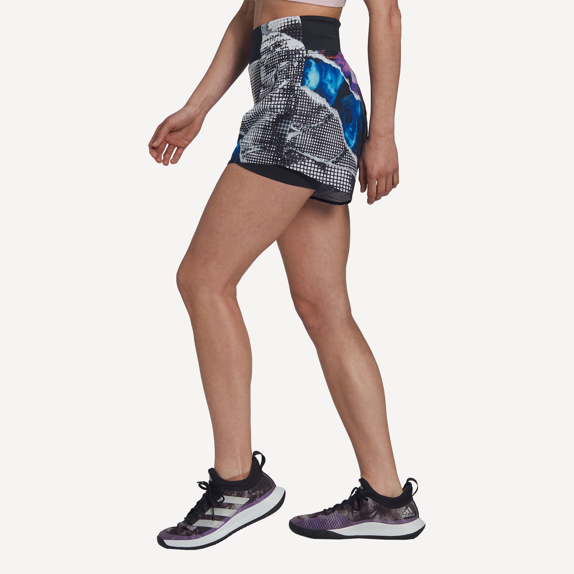 adidas US Series Women's Printed Tennis Shorts Black (3)