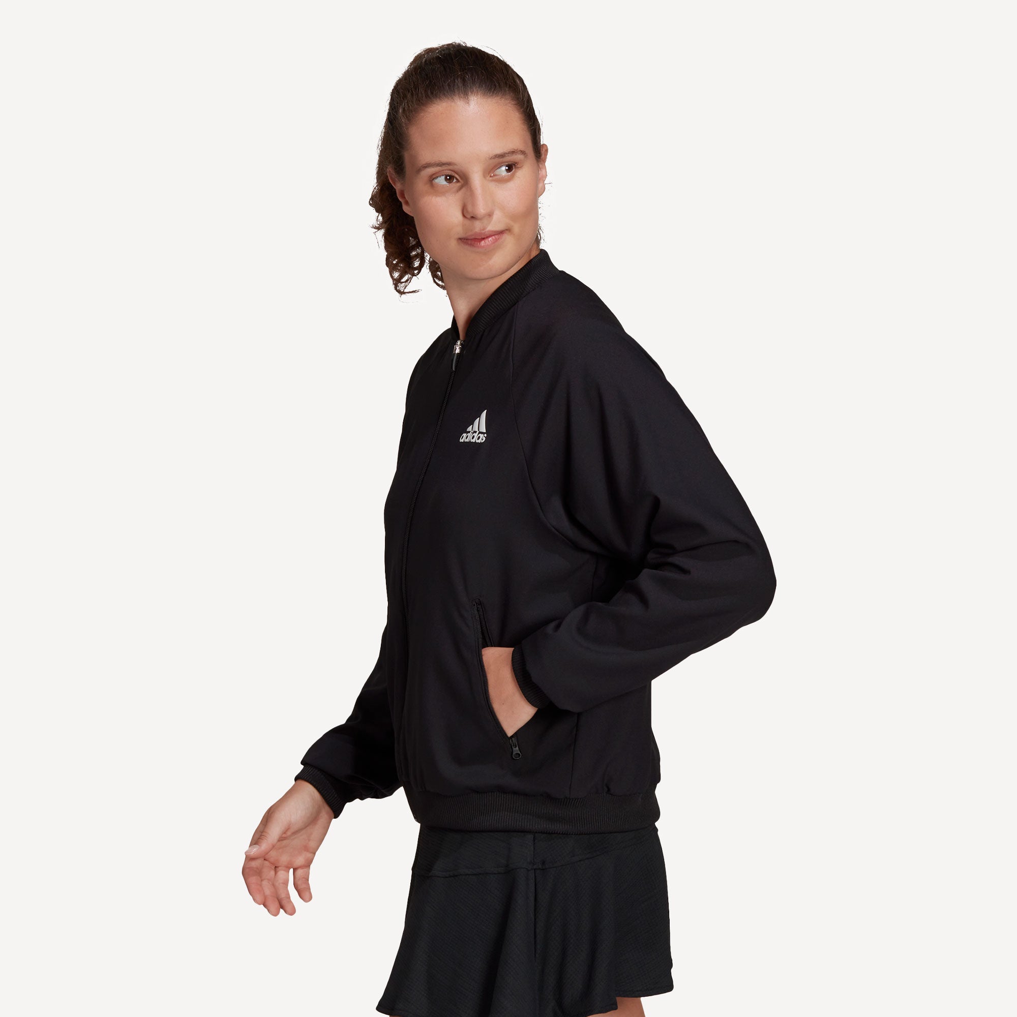 adidas Woven Women's Tennis Jacket Black (4)