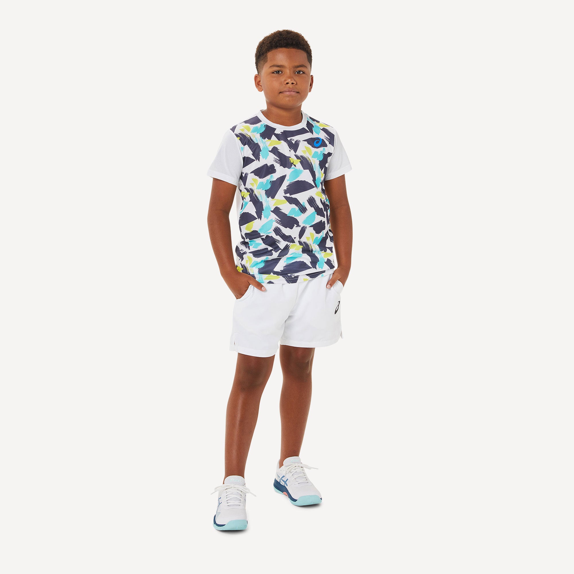 ASICS Boys' Tennis Shorts White (6)