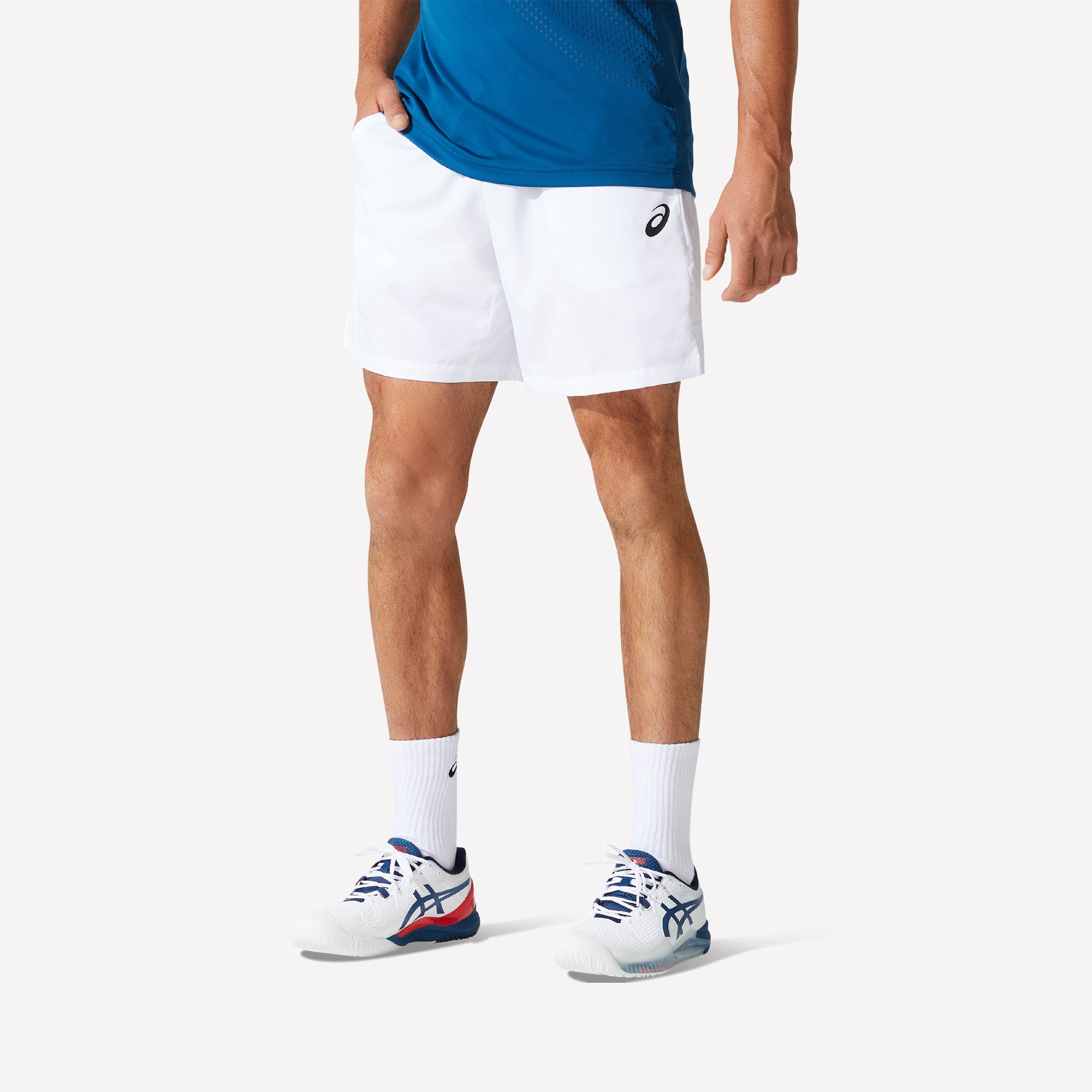 ASICS Court Men's 7-Inch Tennis Shorts White (1)