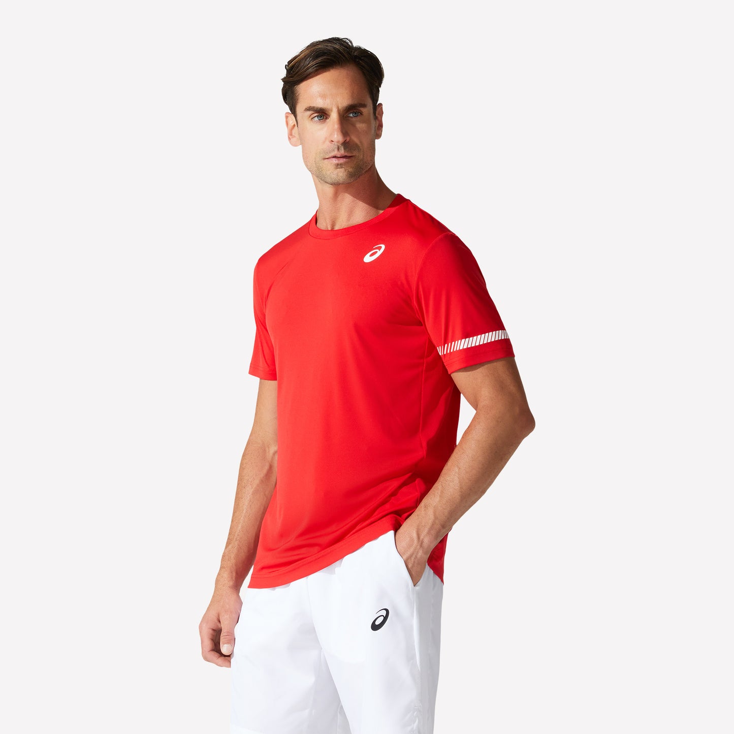 ASICS Court Men's Tennis Shirt Red (4)