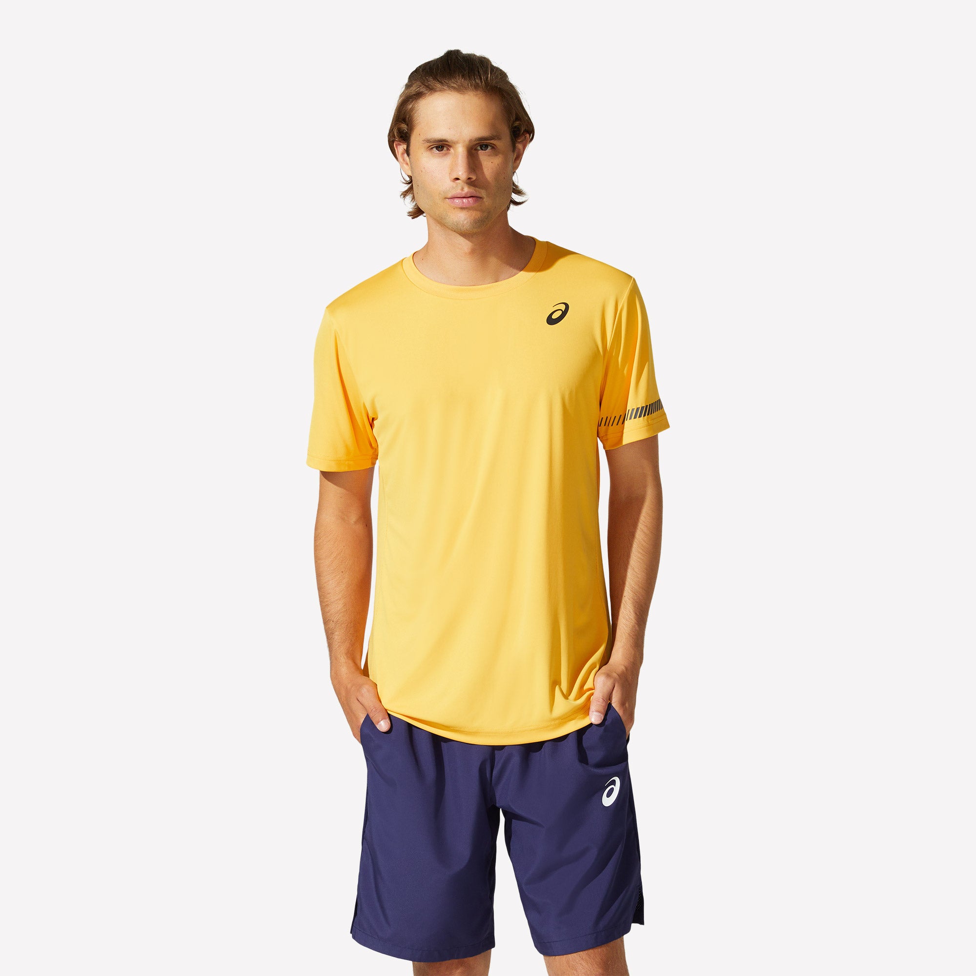 ASICS Court Men's Tennis Shirt Yellow (1)