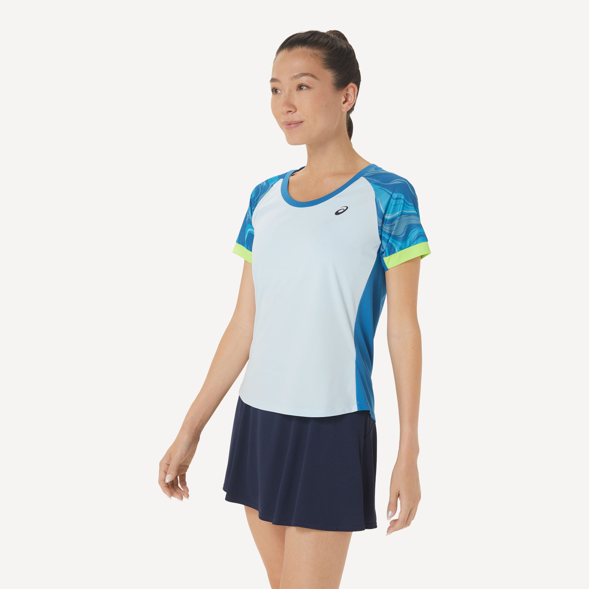 ASICS Court Women's Graphic Tennis Shirt Blue (3)