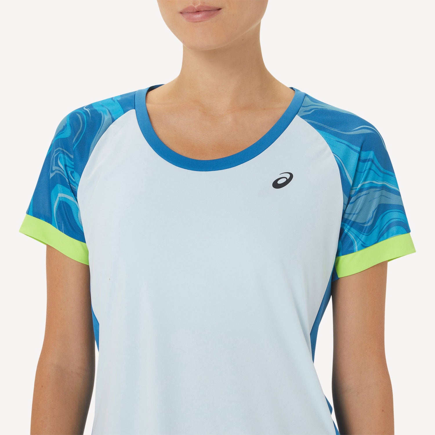 ASICS Court Women's Graphic Tennis Shirt Blue (4)