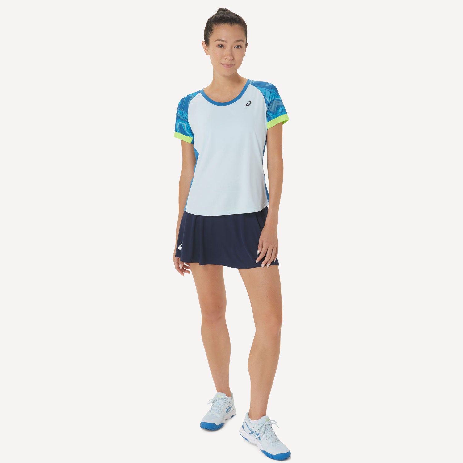 ASICS Court Women's Graphic Tennis Shirt Blue (5)