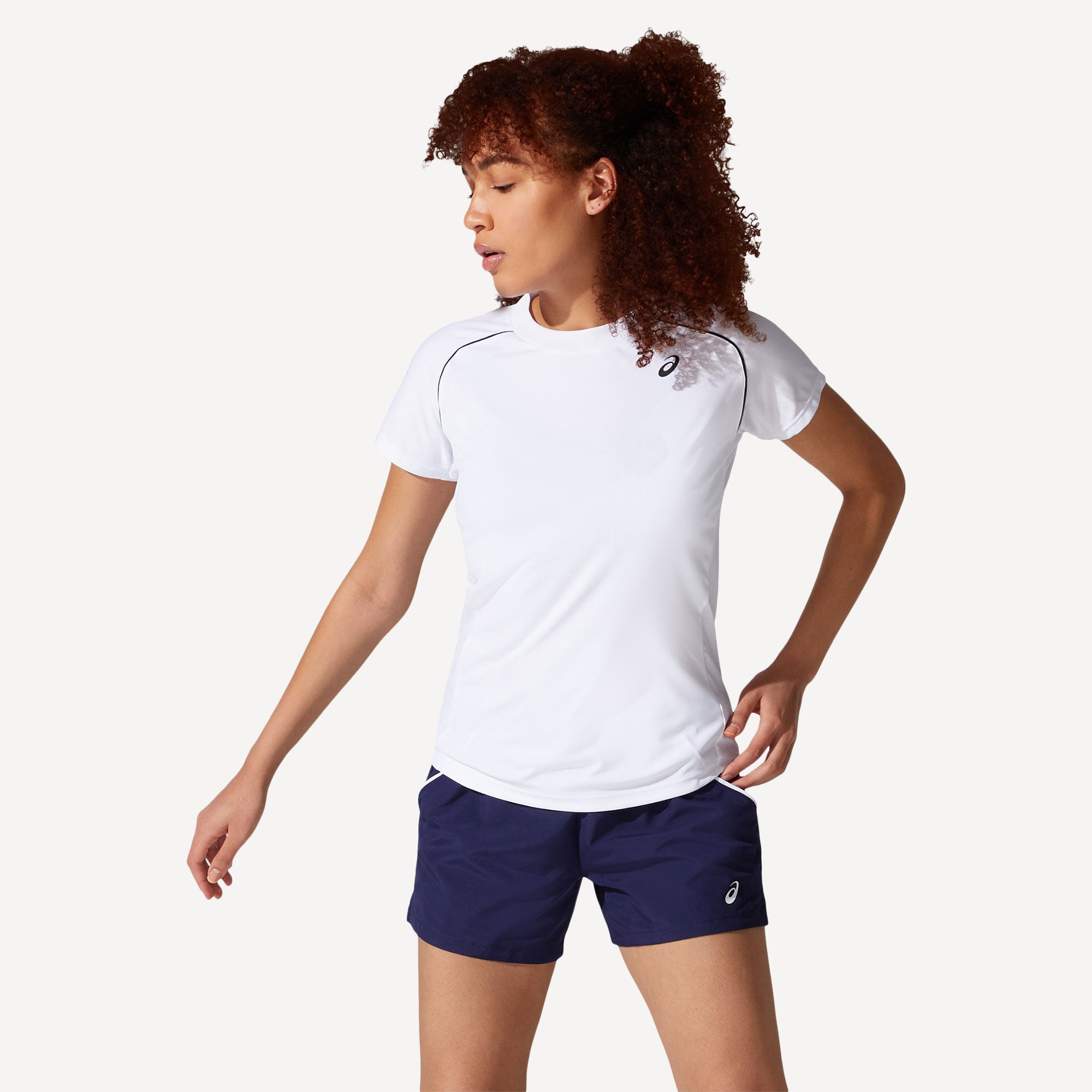 ASICS Court Women's Piping Tennis Shirt White (1)