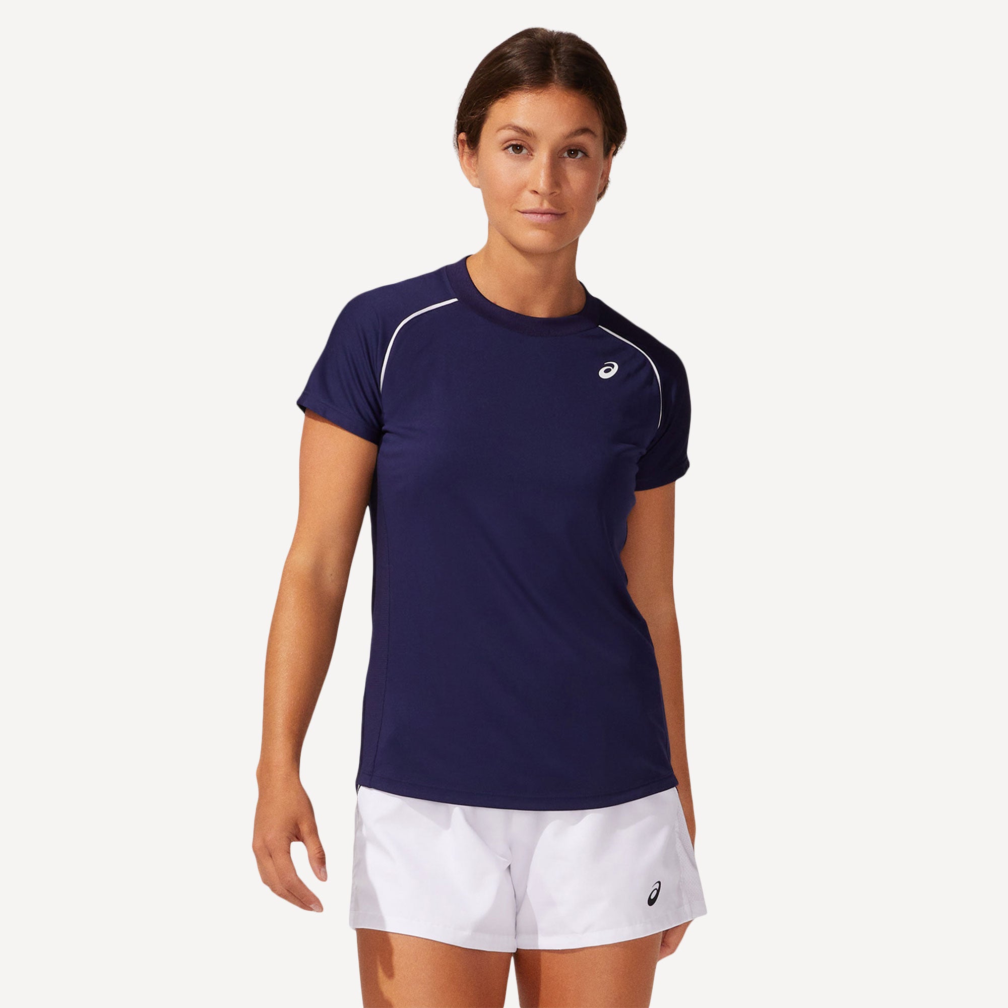 ASICS Court Women's Piping Tennis Shirt Blue (1)