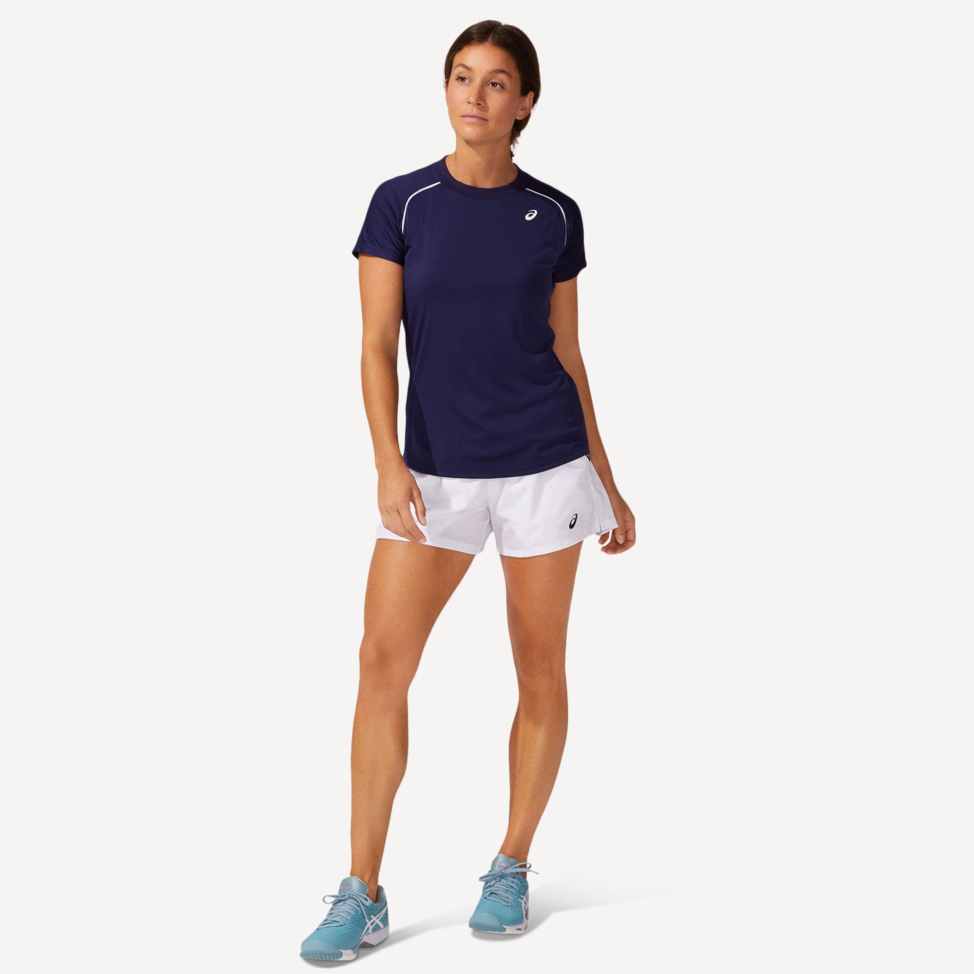 ASICS Court Women's Piping Tennis Shirt Blue (4)