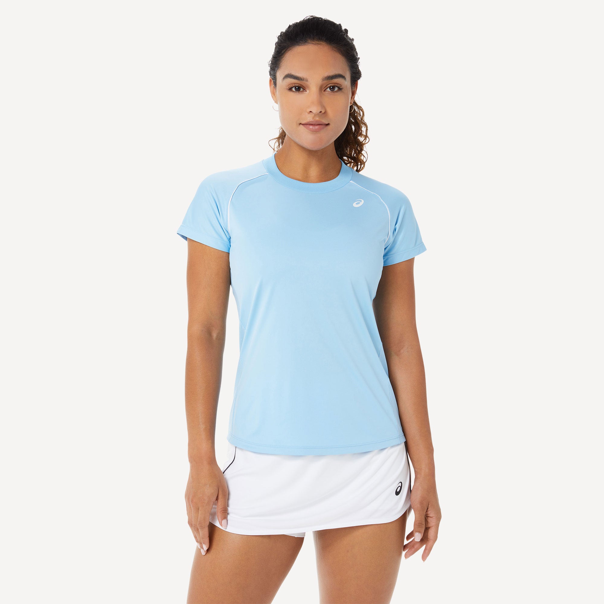 ASICS Court Women's Piping Tennis Shirt Blue (1)