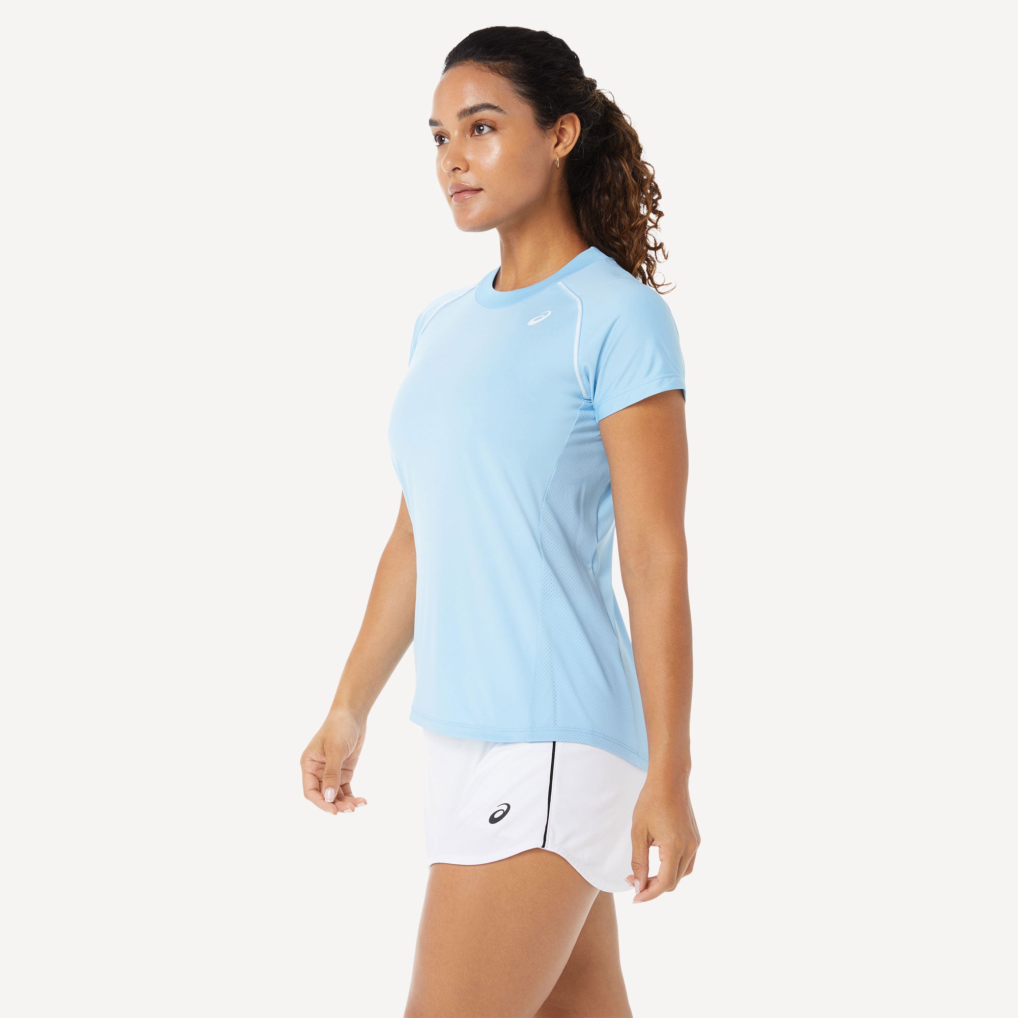 ASICS Court Women's Piping Tennis Shirt Blue (3)