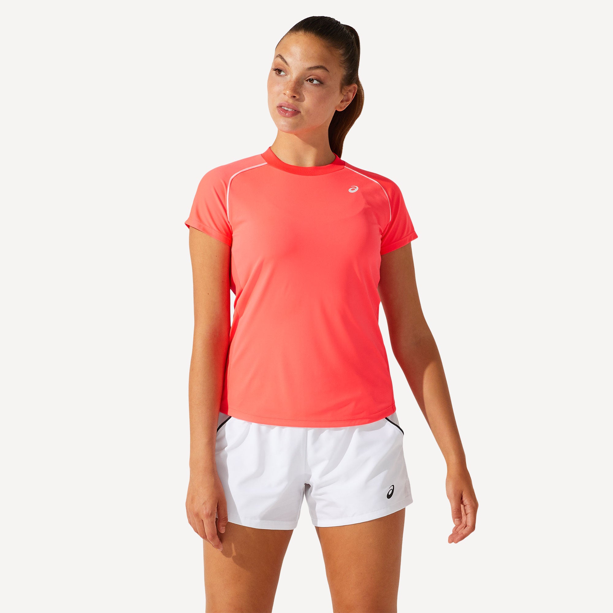 ASICS Court Women's Piping Tennis Shirt Pink (1)