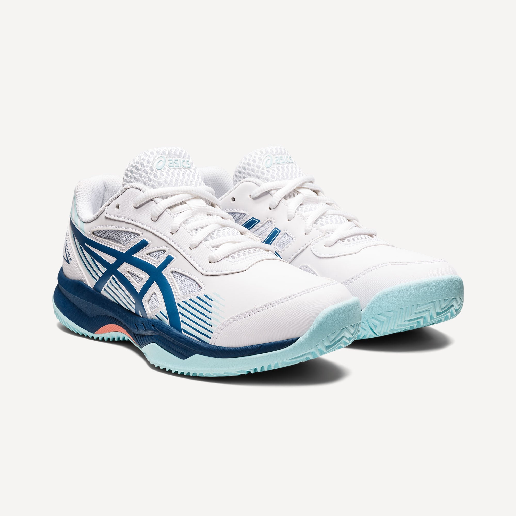 ASICS Gel-Game 8 Kids' Clay Court Tennis Shoes White (4)