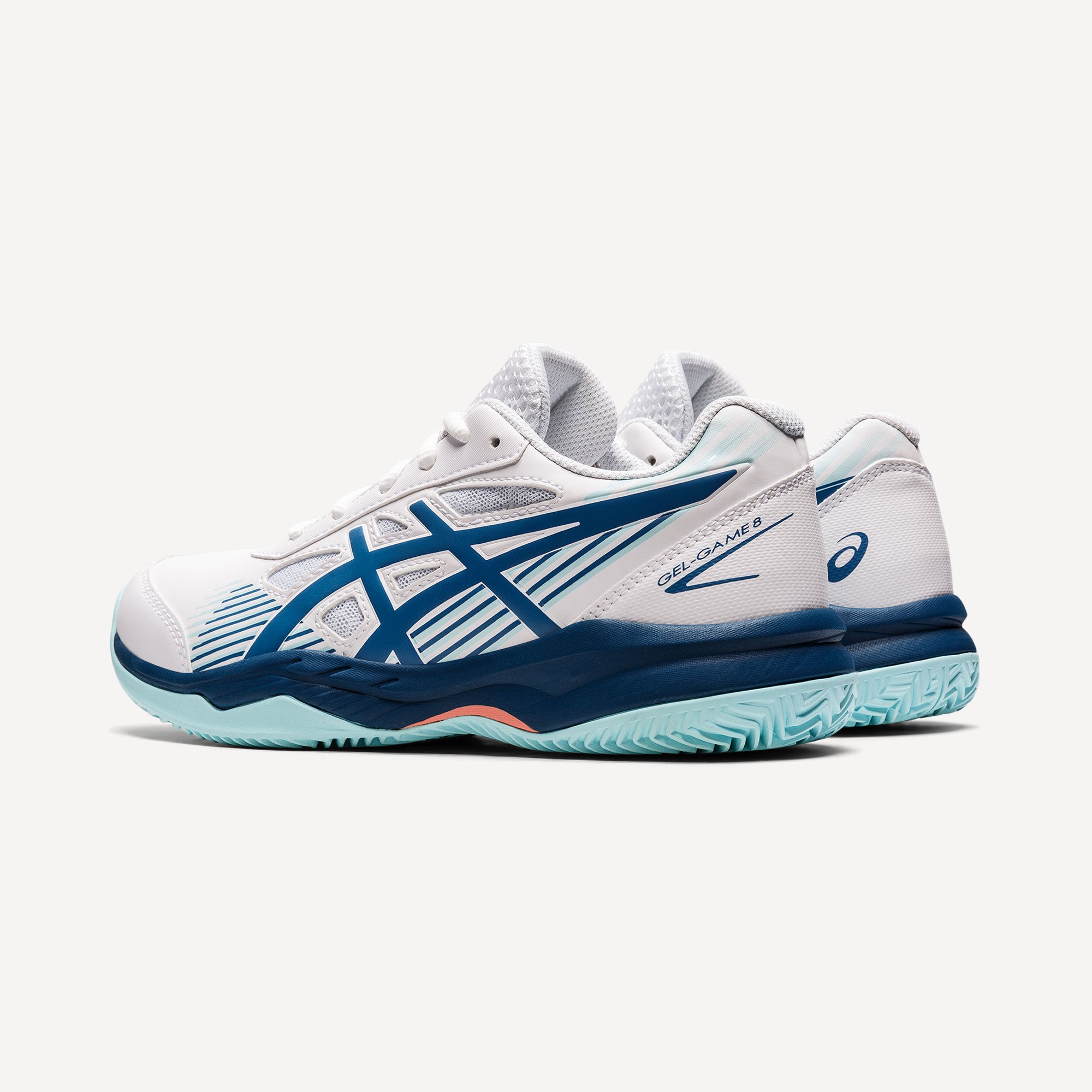 ASICS Gel-Game 8 Kids' Clay Court Tennis Shoes White (5)
