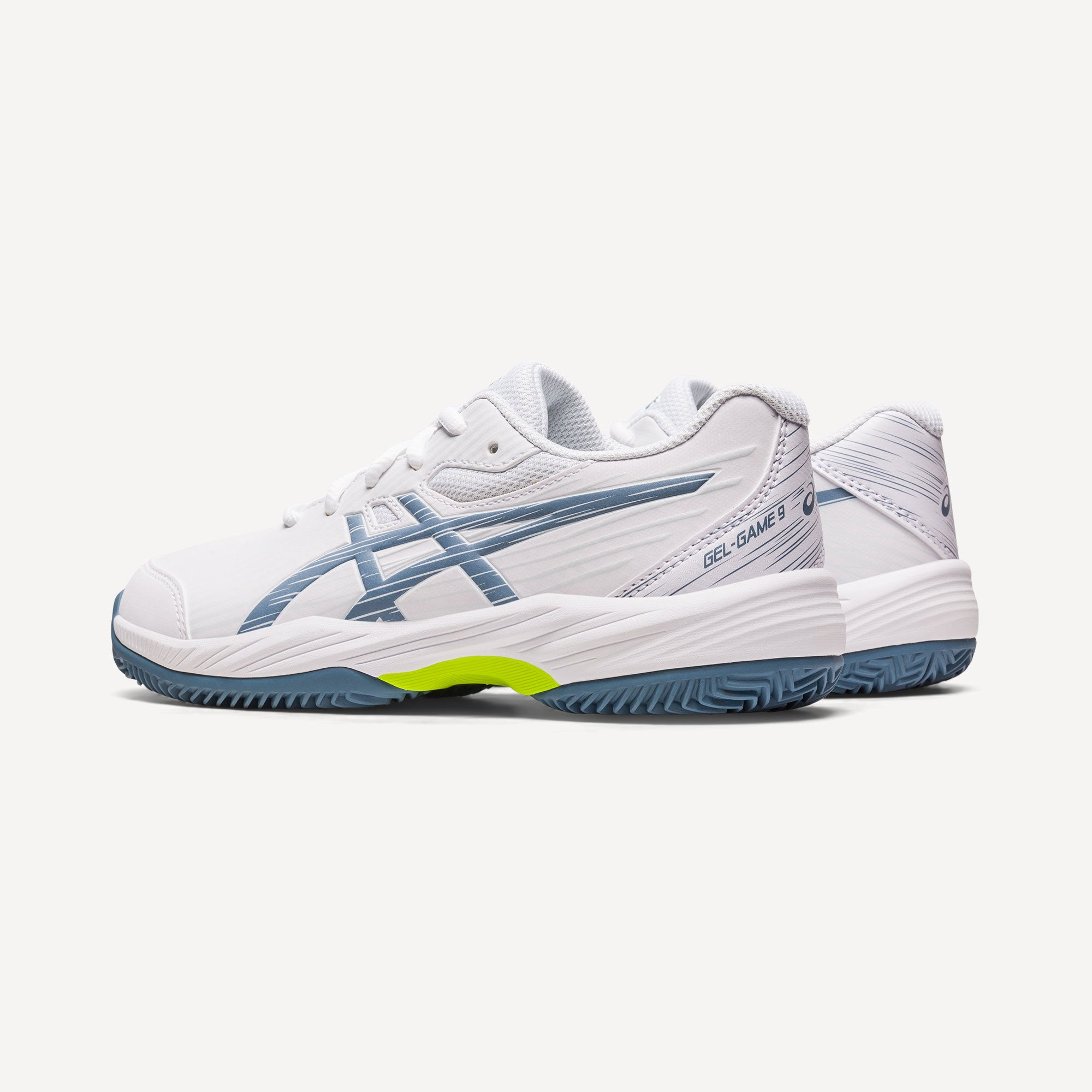 ASICS Gel-Game 9 Kids' Clay Court Tennis Shoes White (5)