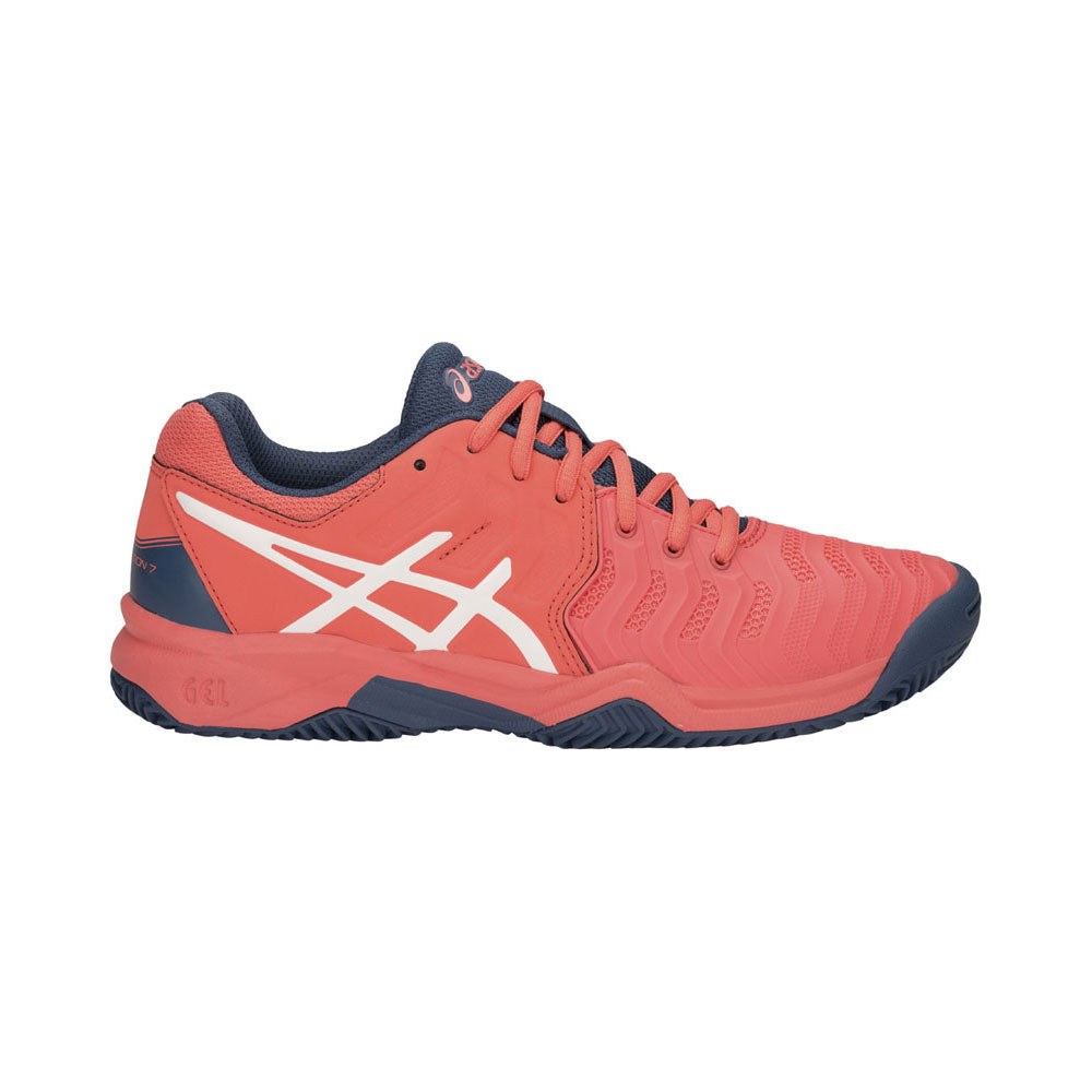 ASICS Gel-Resolution 7 Kids' Clay Court Tennis Shoes Orange (1)