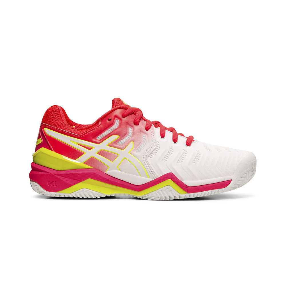 ASICS Gel-Resolution 7 Women's Clay Court Tennis Shoes White (1)