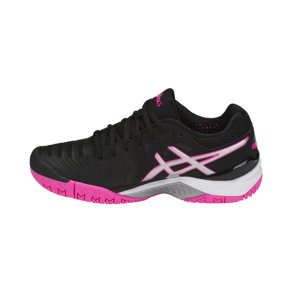 Womens asics tennis shoes black Clearance