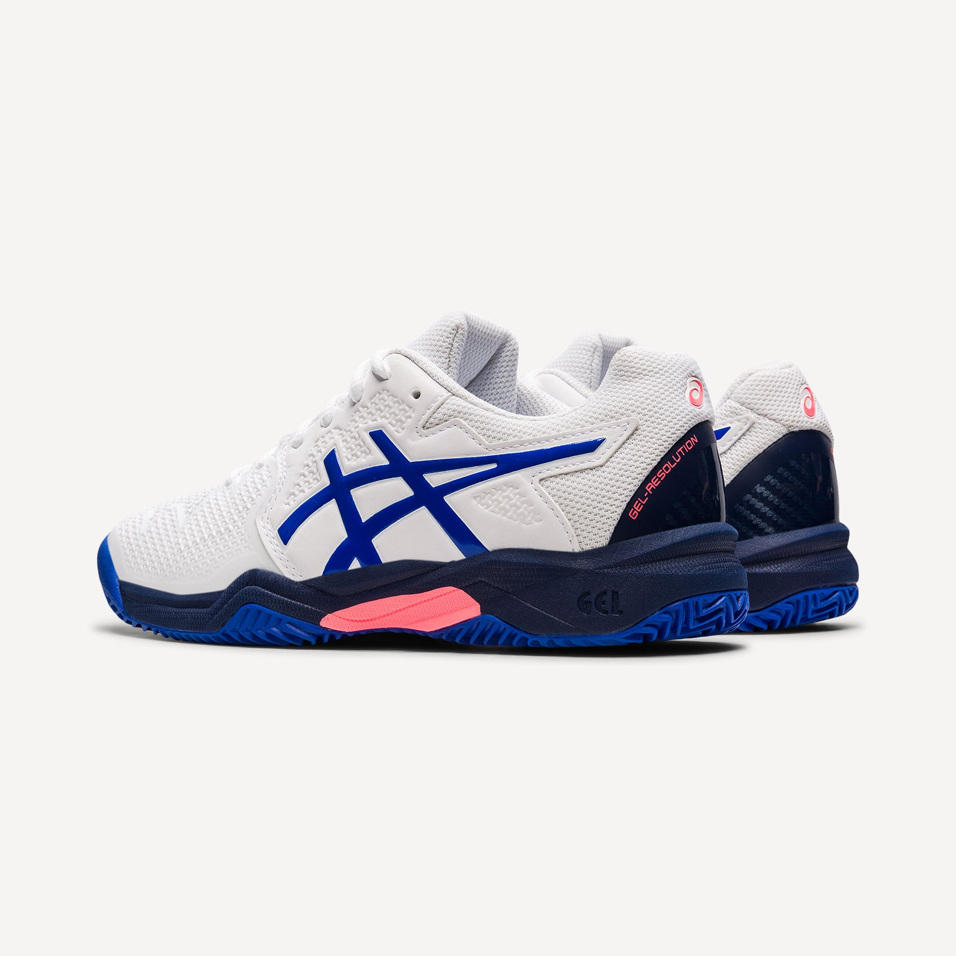 ASICS Gel-Resolution 8 Kids' Clay Court Tennis Shoes White (5)