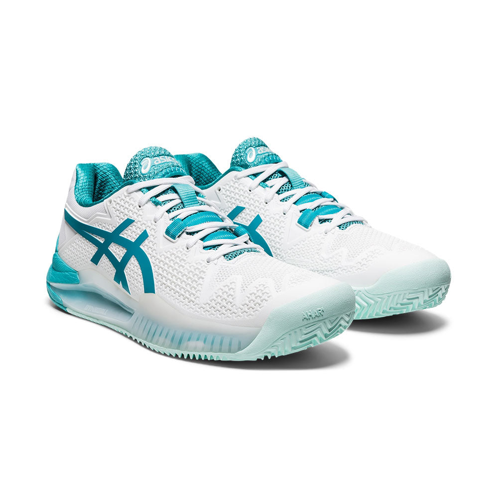 ASICS Gel-Resolution 8 Women's Clay Court Tennis Shoes White (4)