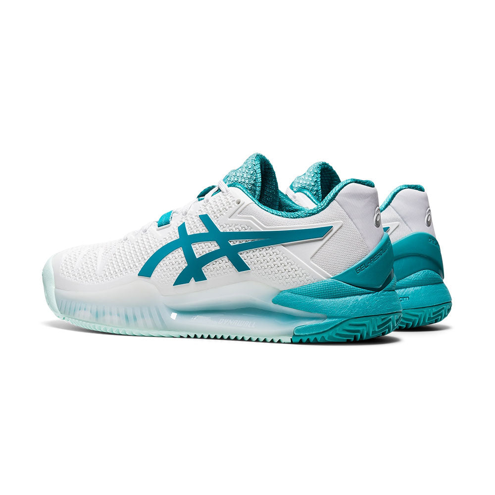 ASICS Gel-Resolution 8 Women's Clay Court Tennis Shoes White (5)