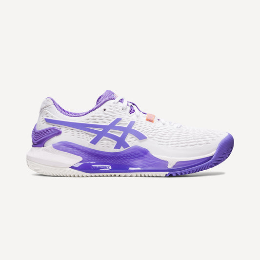 ASICS Gel-Resolution 9 Women's Clay Court Tennis Shoes White (1)
