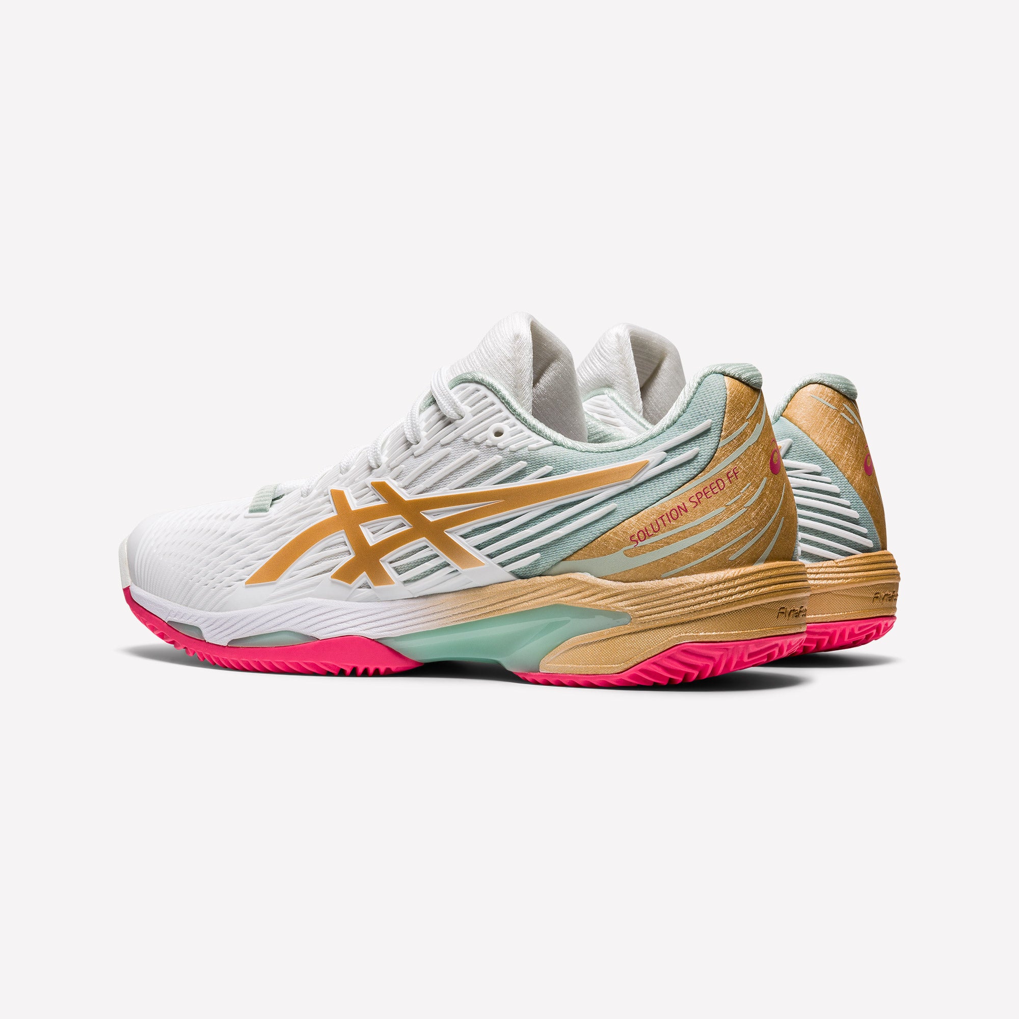 ASICS Limited Edition Solution Speed FF 2 Women's Clay Court Tennis Shoes White (5)