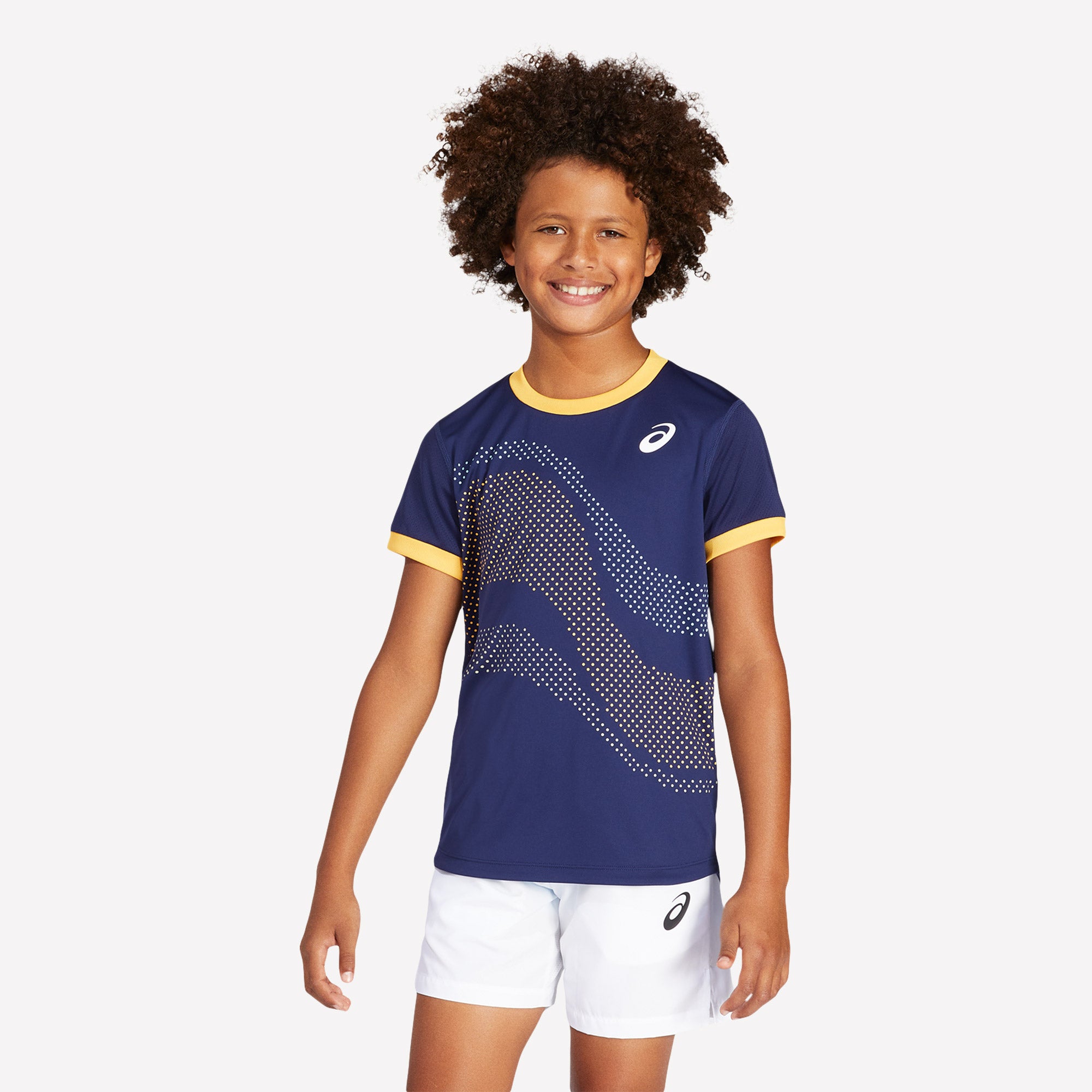 ASICS Match Boys' Graphic Tennis Shirt Blue (1)