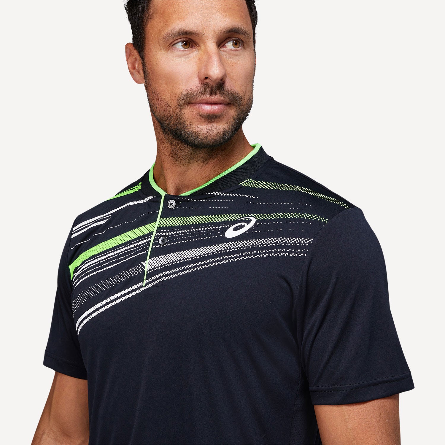 ASICS Match Men's Graphic Print Tennis Polo Black (4)