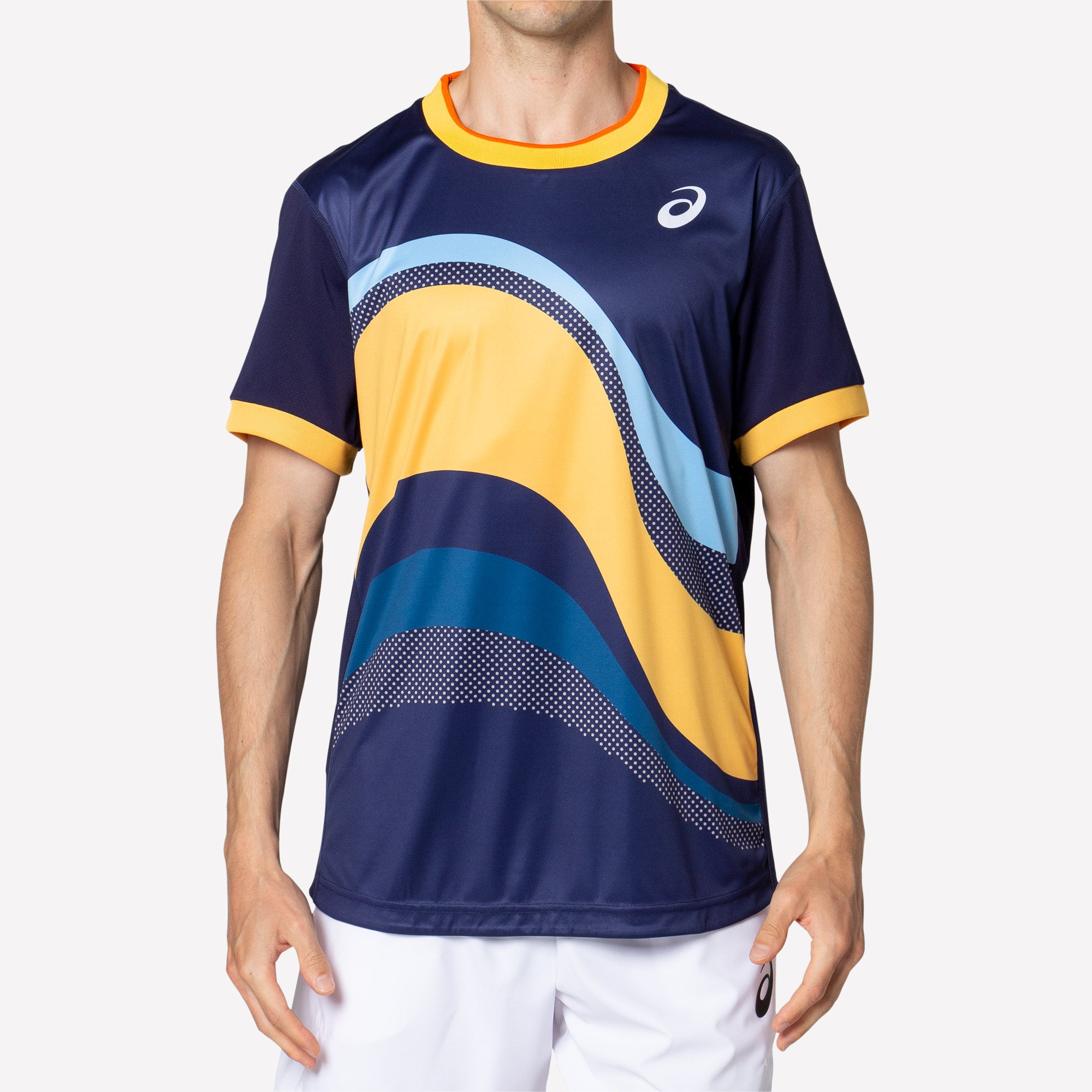 ASICS Match Men's Graphic Print Tennis Shirt Blue (4)
