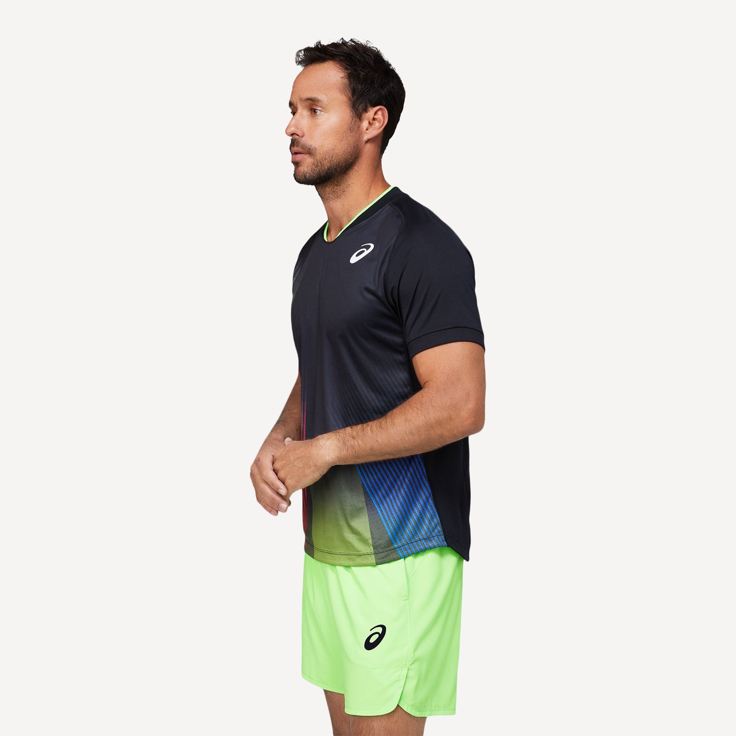 ASICS Match Men's Graphic Print Tennis Shirt Black (3)