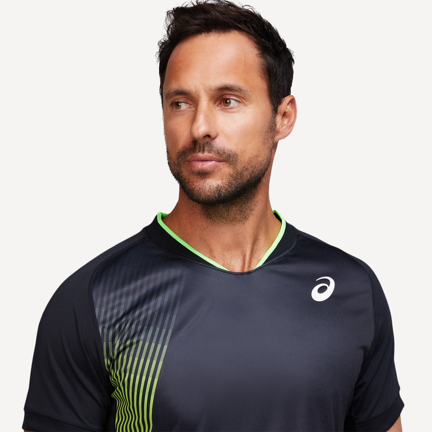 ASICS Match Men's Graphic Print Tennis Shirt Black (4)