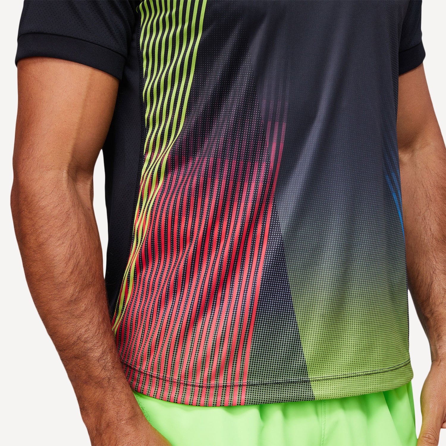 ASICS Match Men's Graphic Print Tennis Shirt Black (5)