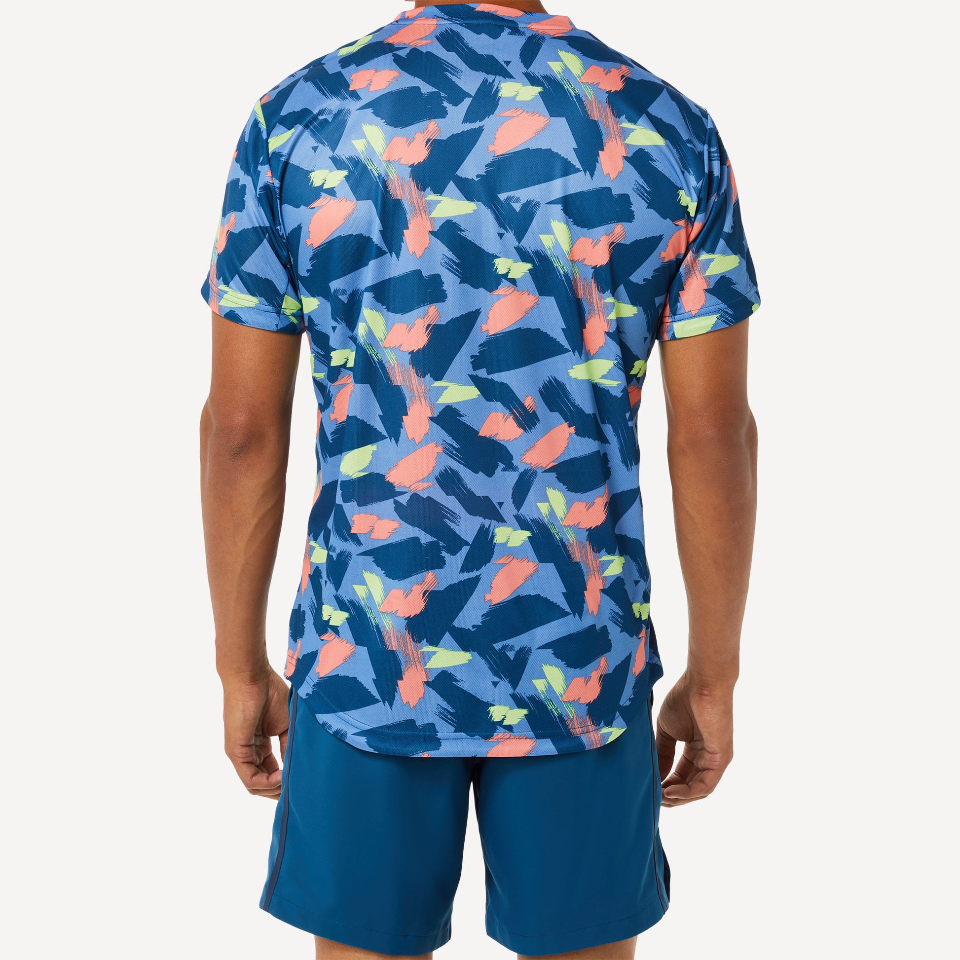 ASICS Match Men's Graphic Tennis Shirt Blue (2)