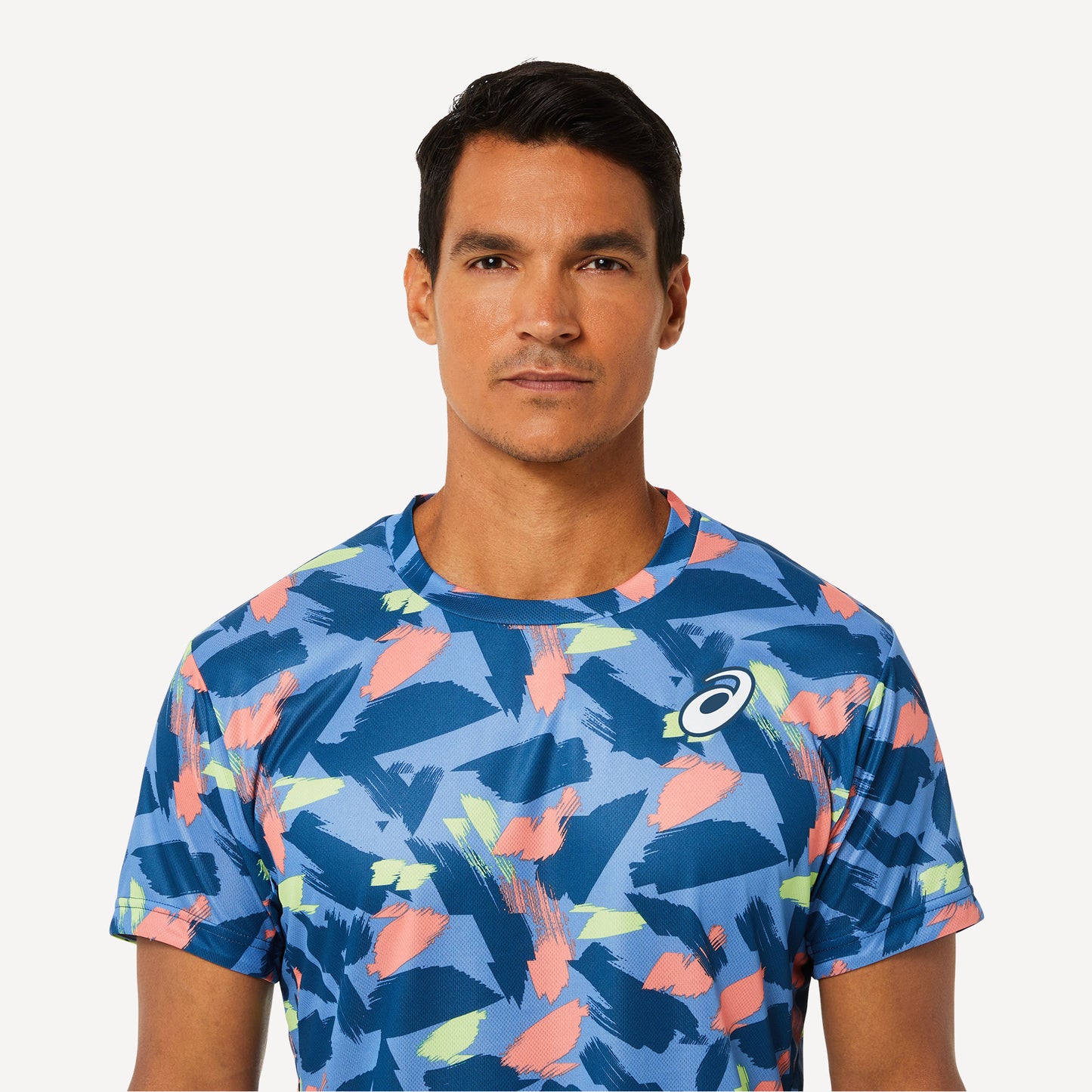 ASICS Match Men's Graphic Tennis Shirt Blue (4)