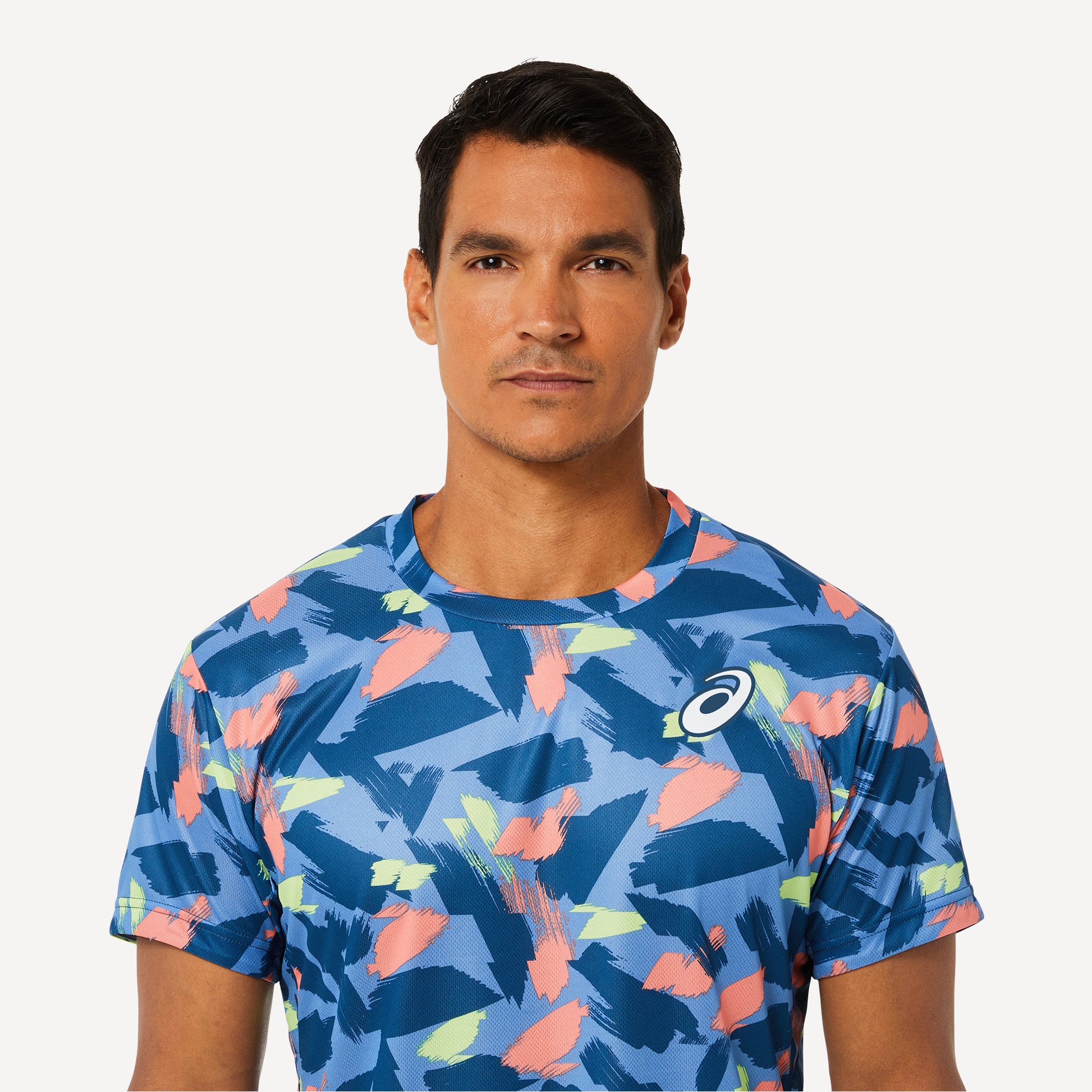ASICS Match Men's Graphic Tennis Shirt Blue (4)
