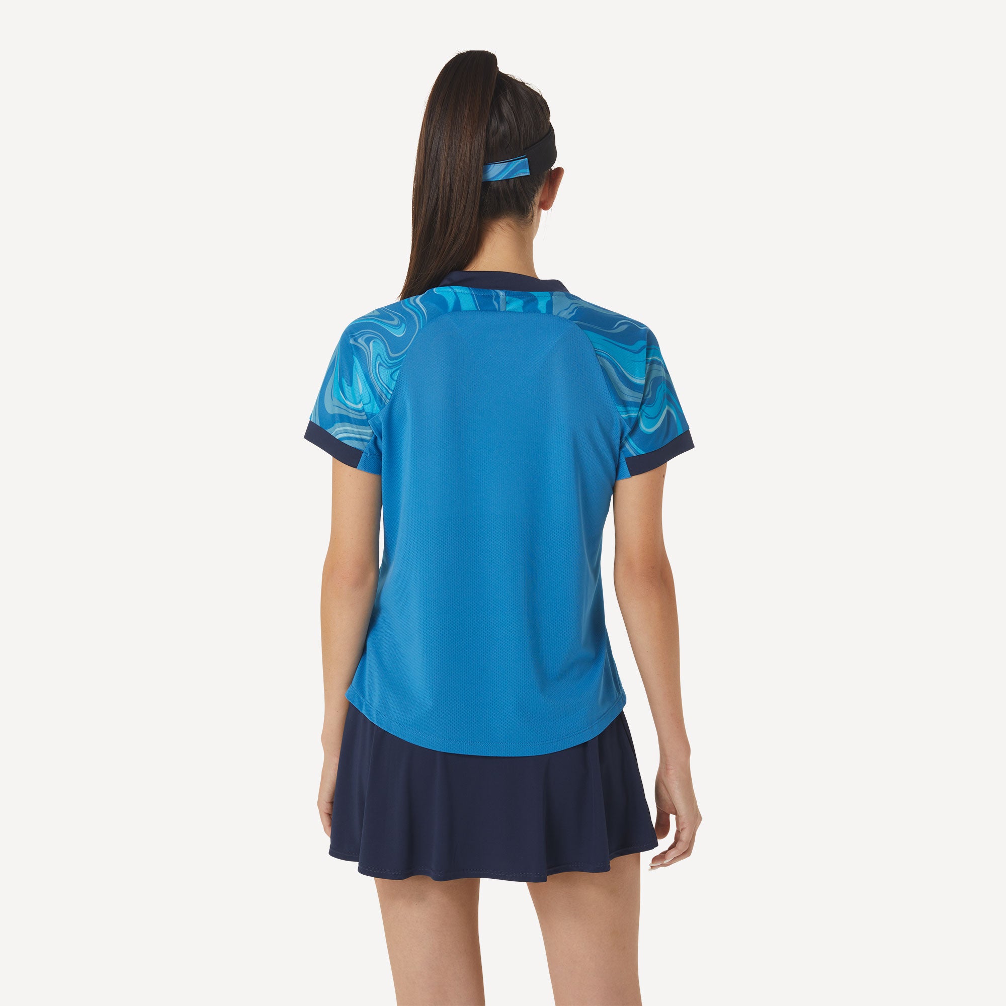 ASICS Match Women's Graphic Tennis Shirt Blue (2)