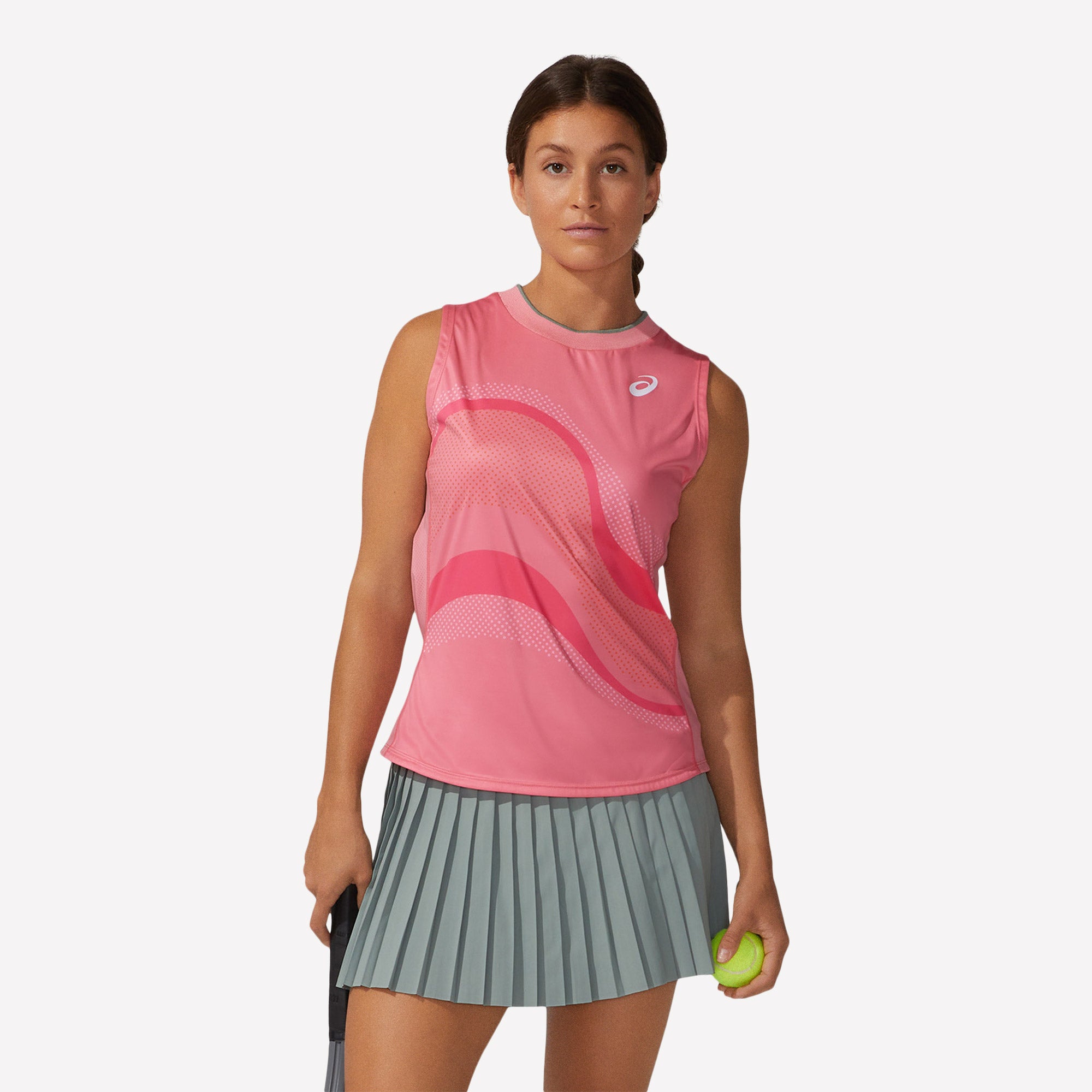 ASICS Match Women's Graphic Tennis Tank Pink (1)