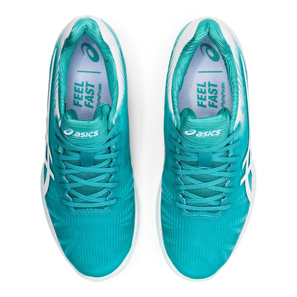 ASICS Solution Speed FF Women's Hard Court Tennis Shoes Green (6)