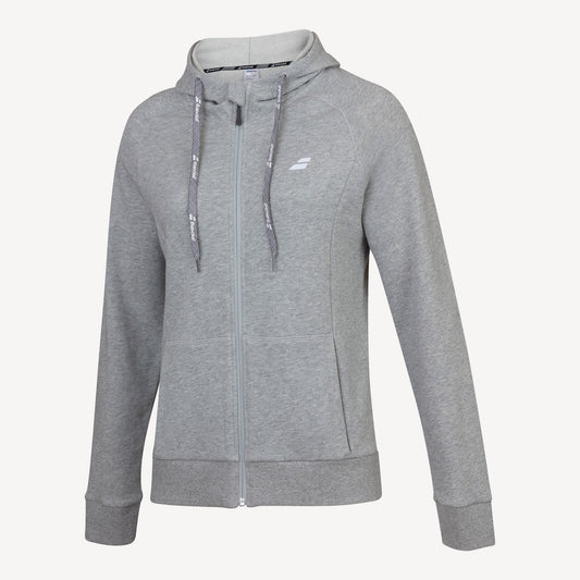 Babolat Exercise Club Women's Hooded Tennis Jacket Grey (1)