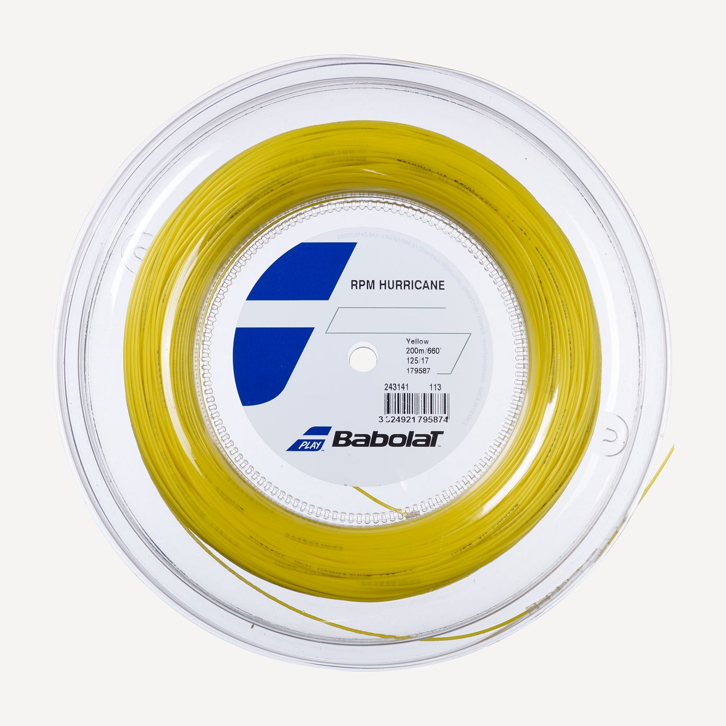Babolat RPM Hurricane Tennis String Reel 200m Yellow