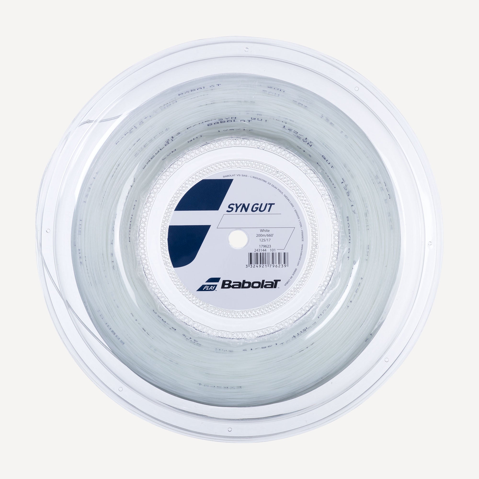 Babolat Syn Gut Tennis String Reel 200m White Tennis Only