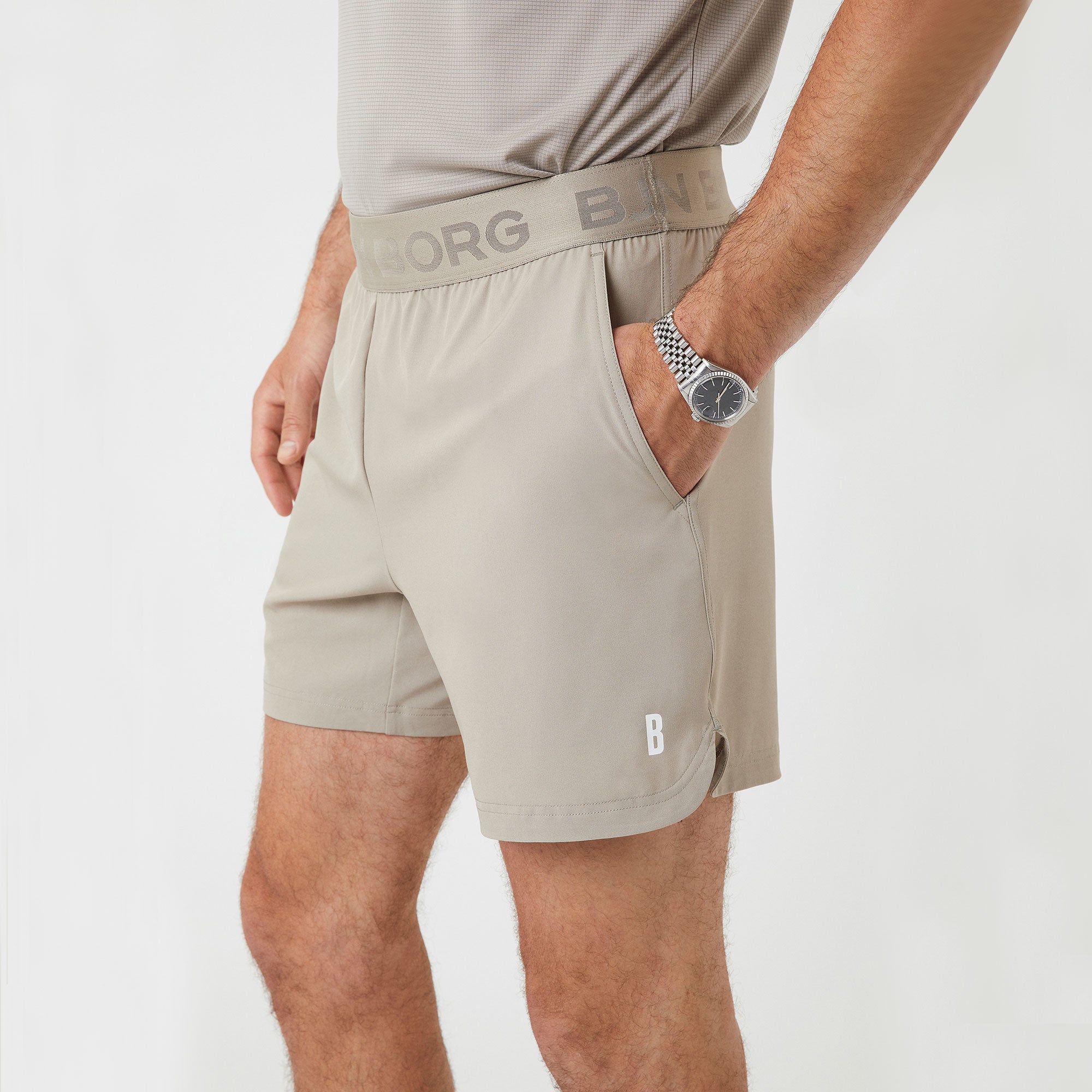 Björn Borg Ace Men's 7-Inch Tennis Shorts Brown (3)