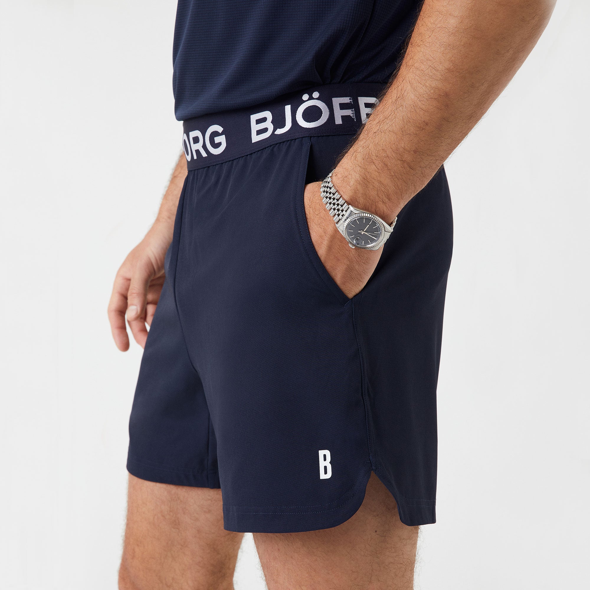 Björn Borg Ace Men's 7-Inch Tennis Shorts Dark Blue (3)