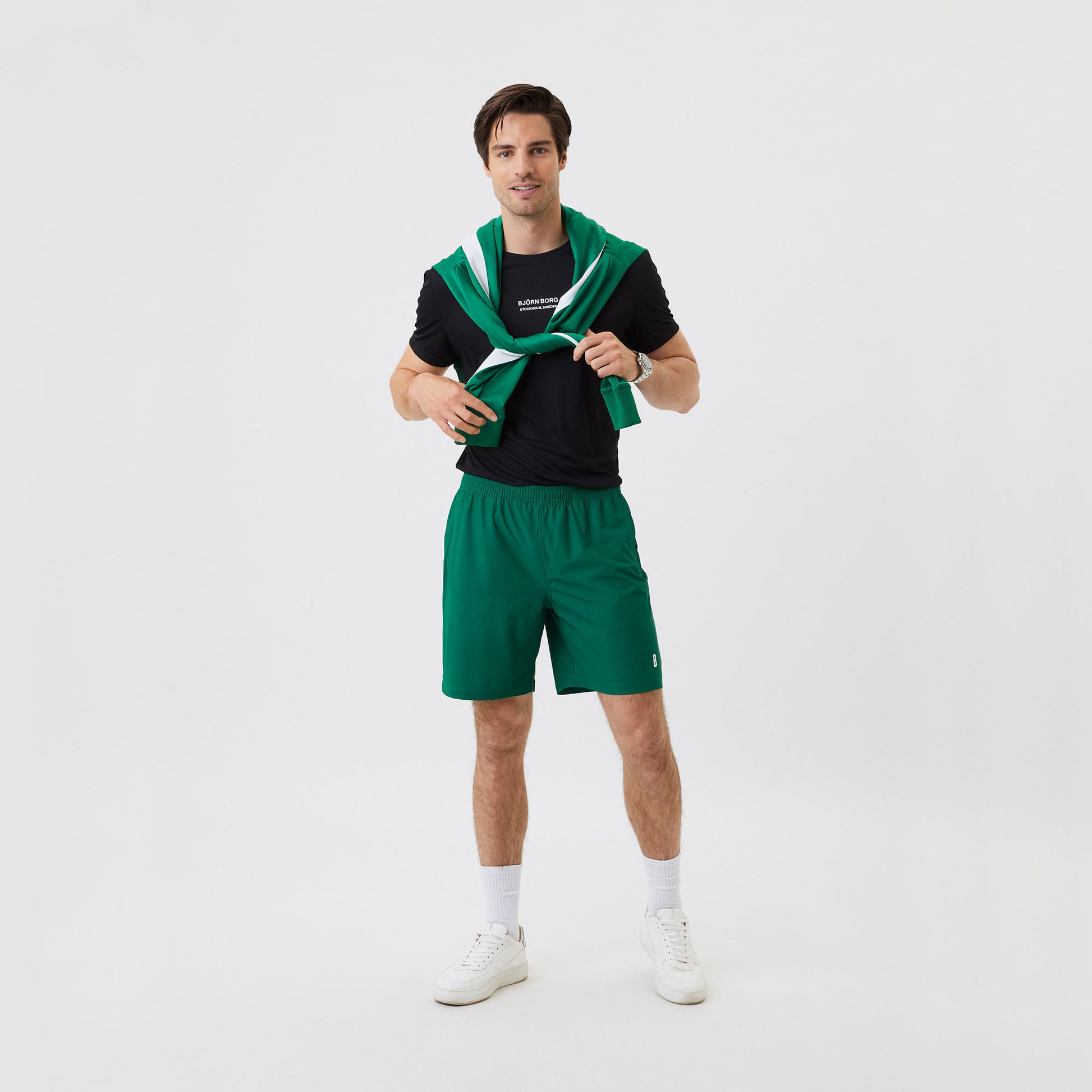 Björn Borg Ace Men's 9-Inch Tennis Shorts Green (4)