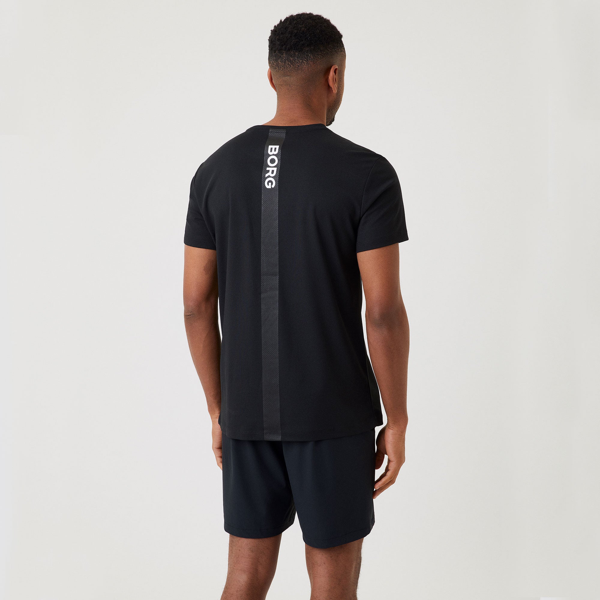 Björn Borg Ace Men's Stripe Tennis Shirt Black (2)