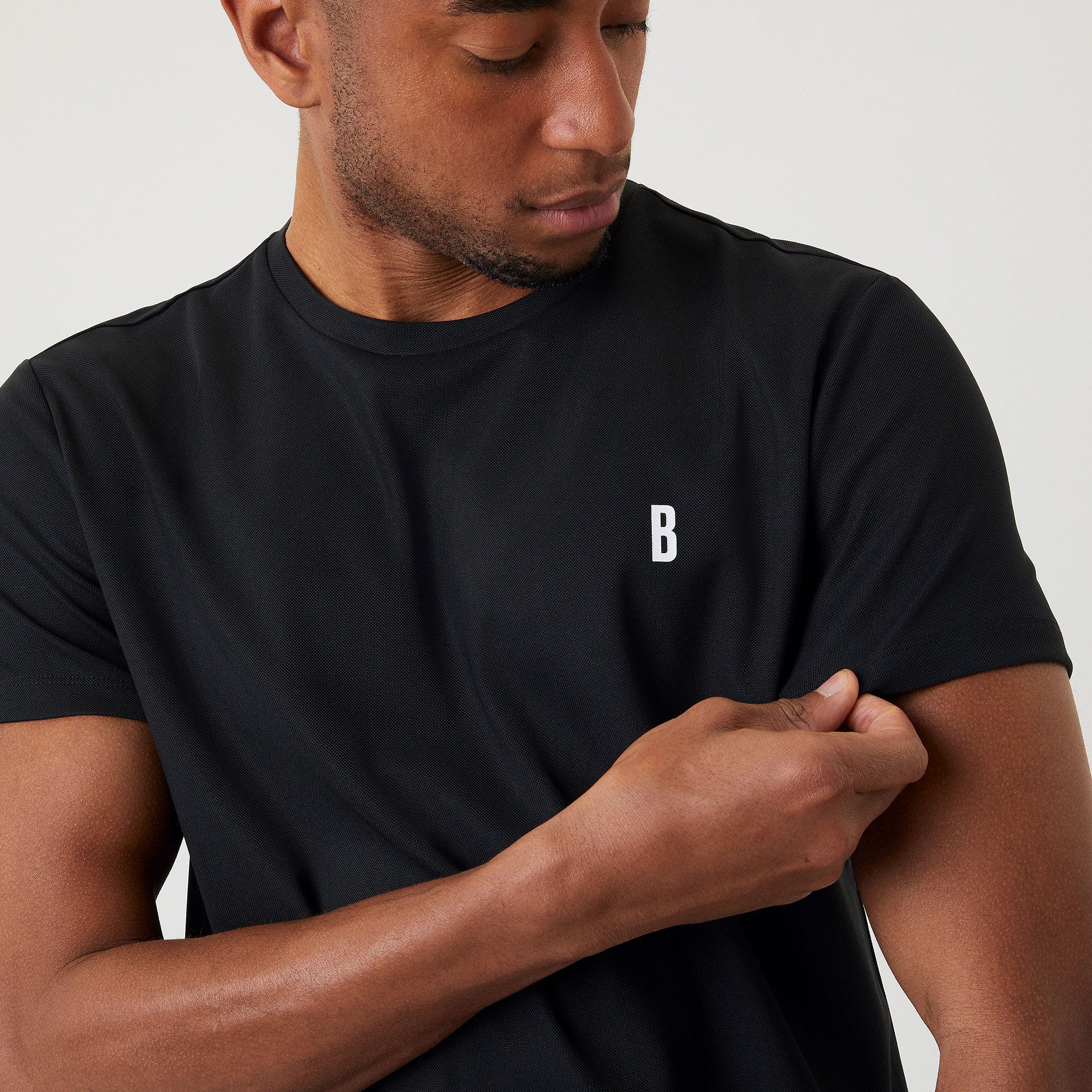Björn Borg Ace Men's Stripe Tennis Shirt Black (3)